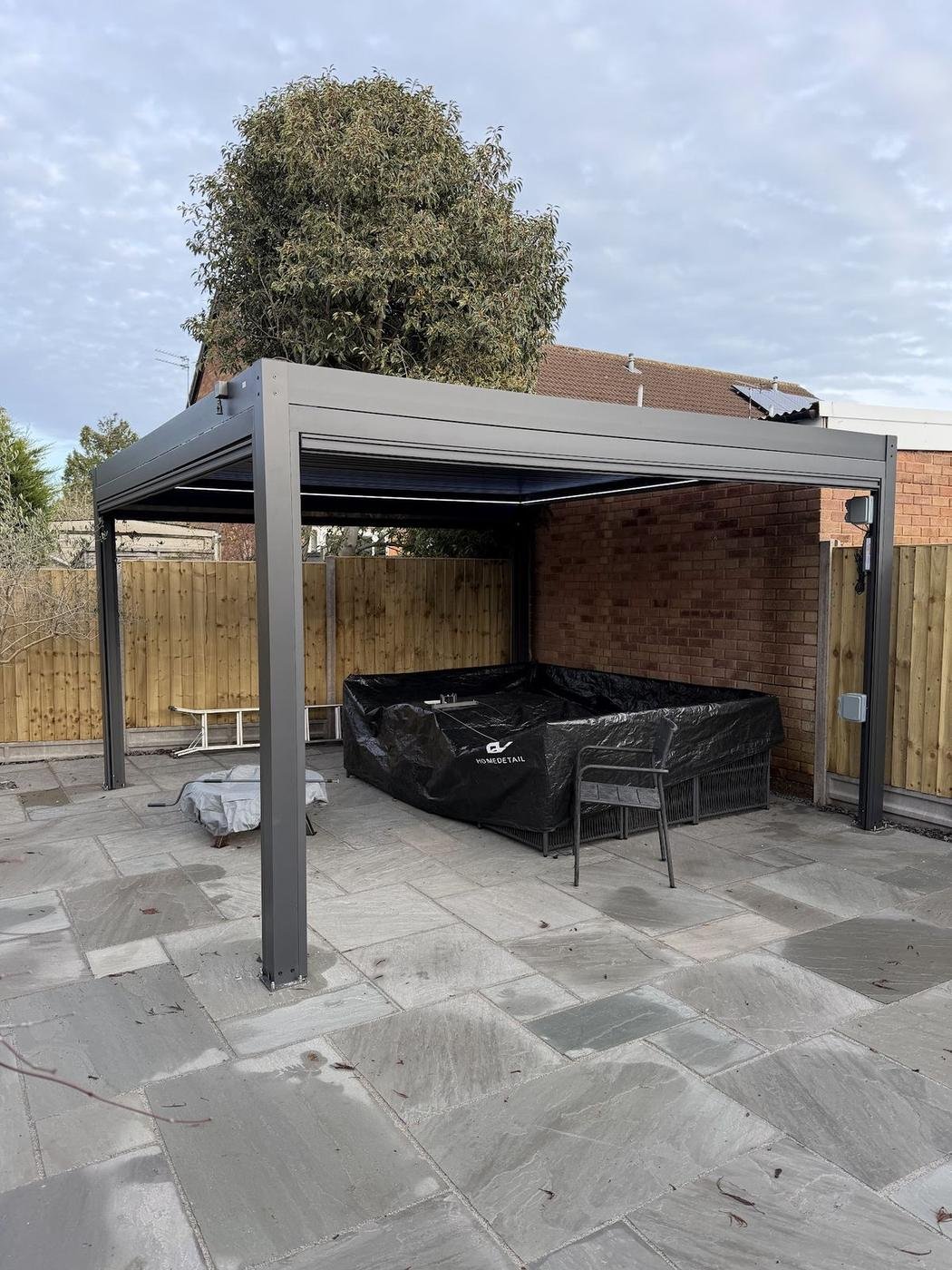 Pergola over a new patio