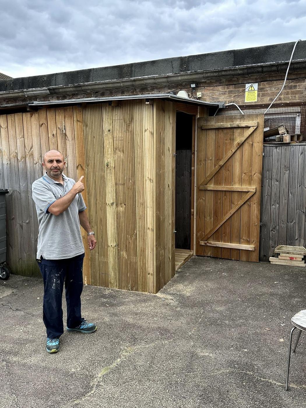 Shed door and cladding